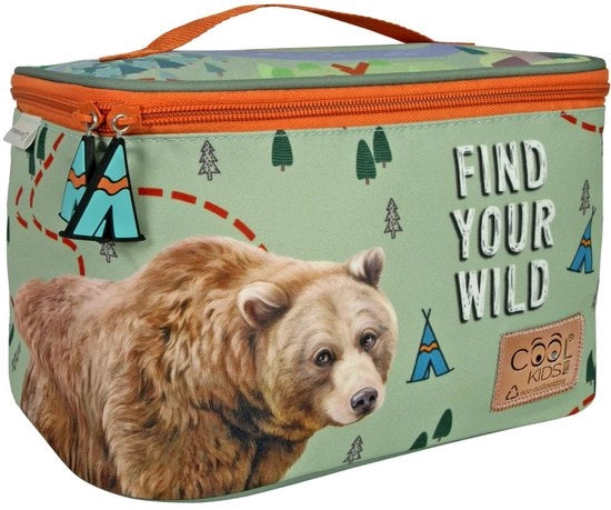 Lunchbox Termico per Bambini con Animali dei Boschi - Borsa Isolante per Piccoli Ragazzi e Ragazze Realizzata con Plastica Riciclata - Scuola Materna Scuola dell'Infanzia Borsa da Viaggio con Tasca - 5L Eco