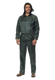 COMPLETO GIACCA E PANTALONE IMPERMEABILI XXXL VERDE