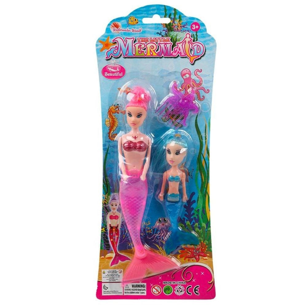 Trade Shop - Bambola Sirena Magico Mondo Del Mare Con Accessori Gioco Per Bimba 3+ 34x13cm -