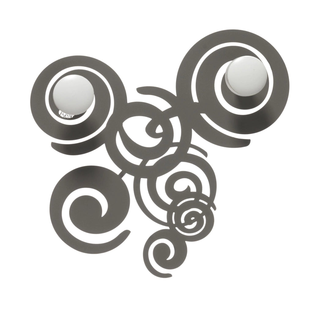 Appendiabiti di design Ganci da parete con riccioli Arabesque Fango