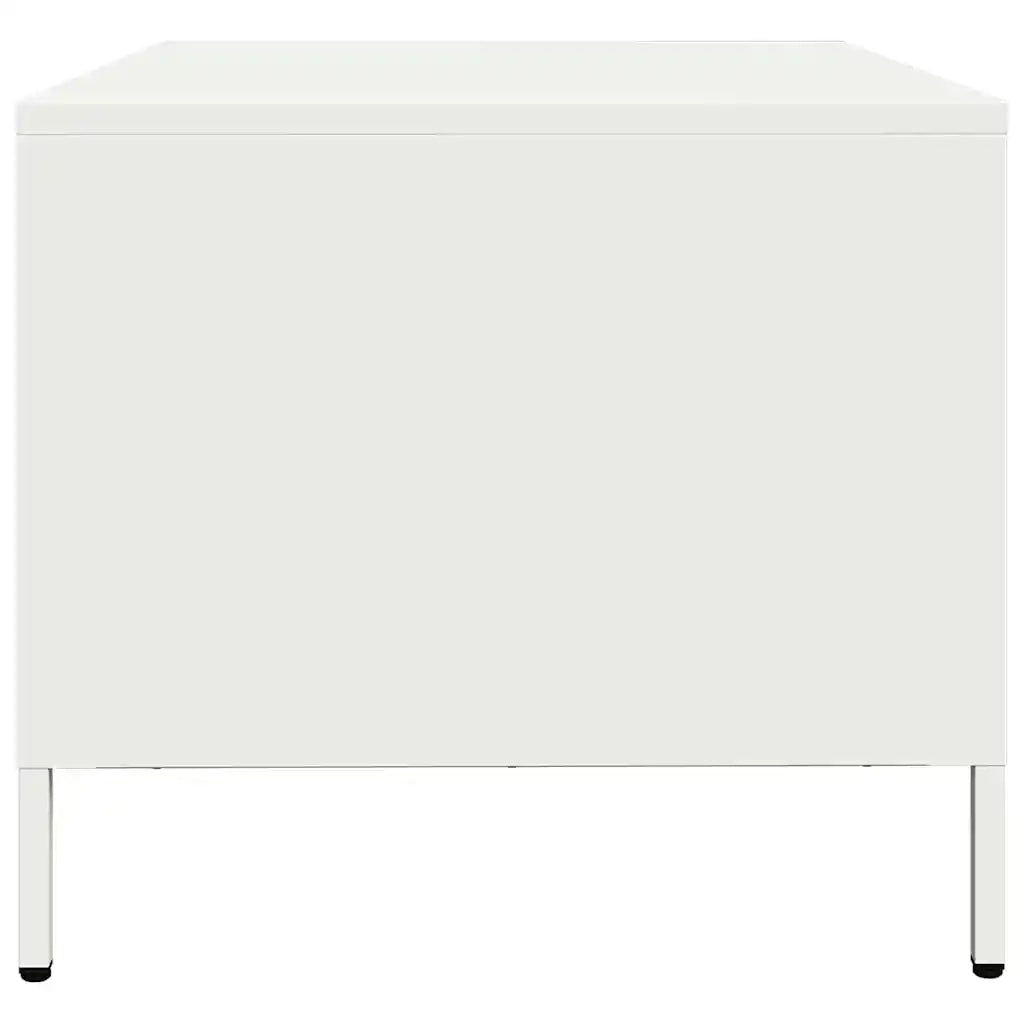 Tavolino Bianco 68,5x50x43,5 cm in Acciaio Laminato a Freddo 851285