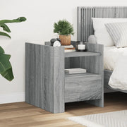Comodino-Tavolino da notte Grigio Sonoma 45x50x50 cm in Truciolato 666237