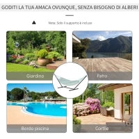 Struttura Portante per Amaca Supporto Max. 120 Kg Metallo 360x92x112cm