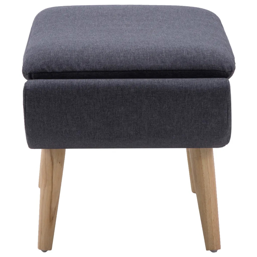 Poggiapiedi in Tessuto 73x43x42 cm Grigio Scuro  cod mxl 76537