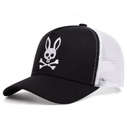 Cappellino da baseball Psycho Bunny, bianco e nero