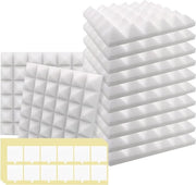 12 pannelli di schiuma acustica 30 x 30 x 5 cm piattaforme di assorbimento del suono piramidali - alta densità - resistenti al fuoco - pannelli studio KTV