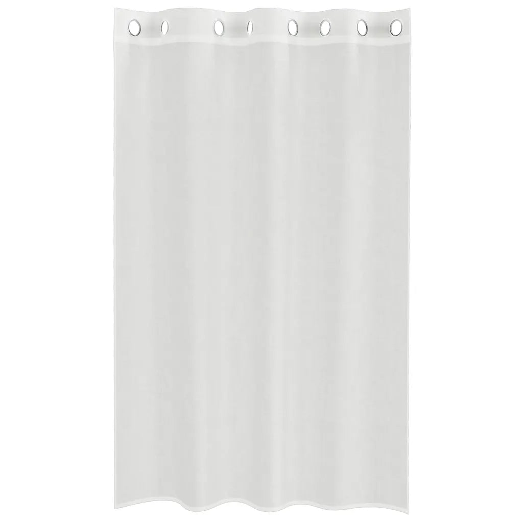 Tende in Voile con Occhielli 2 pz Bianco
