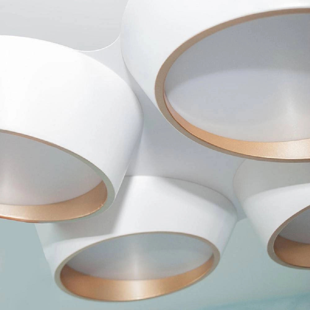 Trade Shop - Plafoniera A Led 120 W Soffitto 6 Cerchi Irregolari Luce 4000k 6500k 3000k C51-b -
