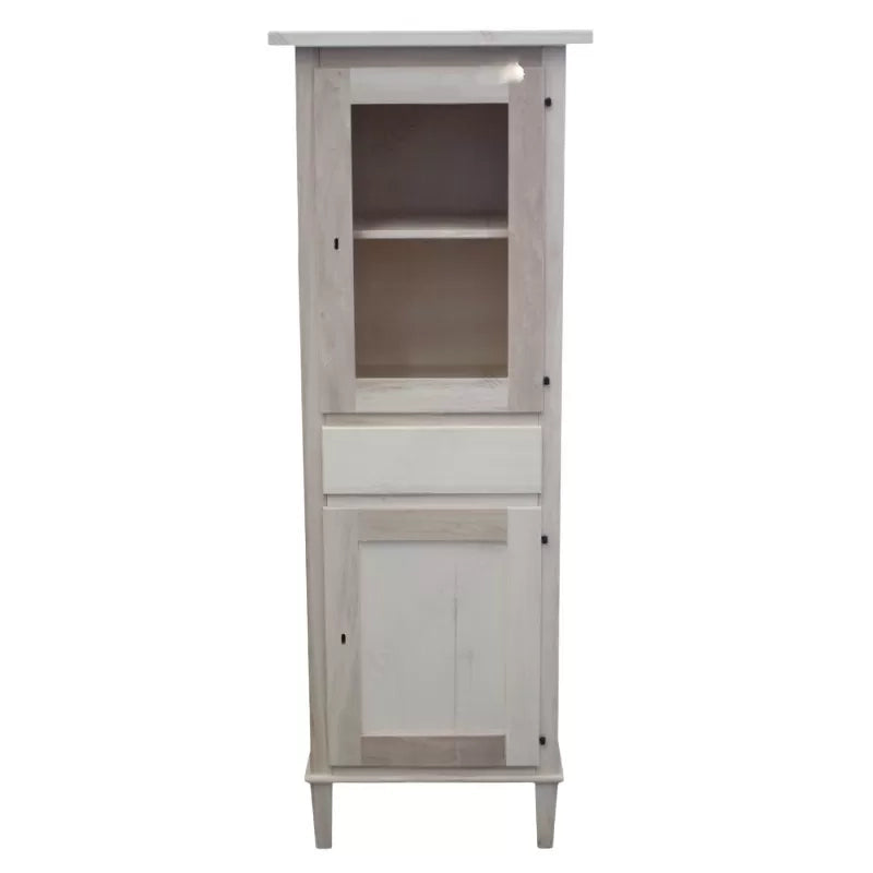 Vetrina 2 porte 1 cassetto legno grezzo 54x45x150 (738) - Mobili 2G