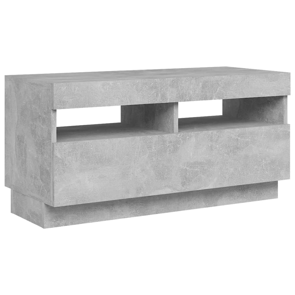 Mobile TV multimediale scaffale TV credenza mobile TV per sala da pranzo soggiorno camera da letto con luci LED 80 x 35 x 40 cm grigio 02_0026618