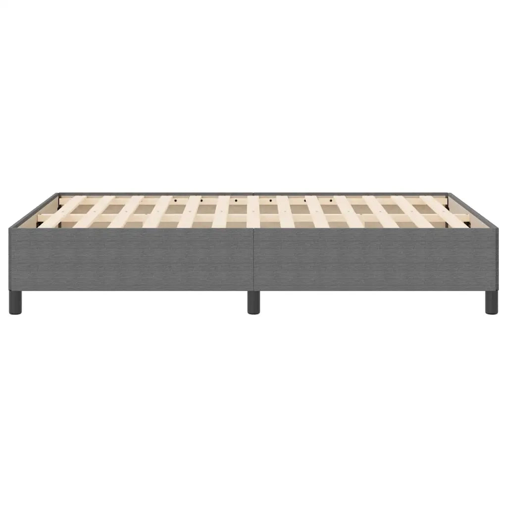 Letto a molle Grigio Chiaro 140 x 200 cm Tessuto in Cords 42006972