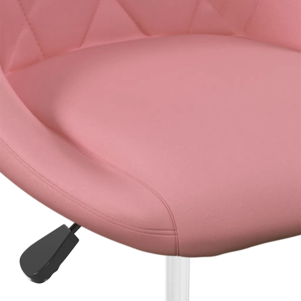 Sedie da Pranzo Girevoli 6 pz Rosa in Velluto