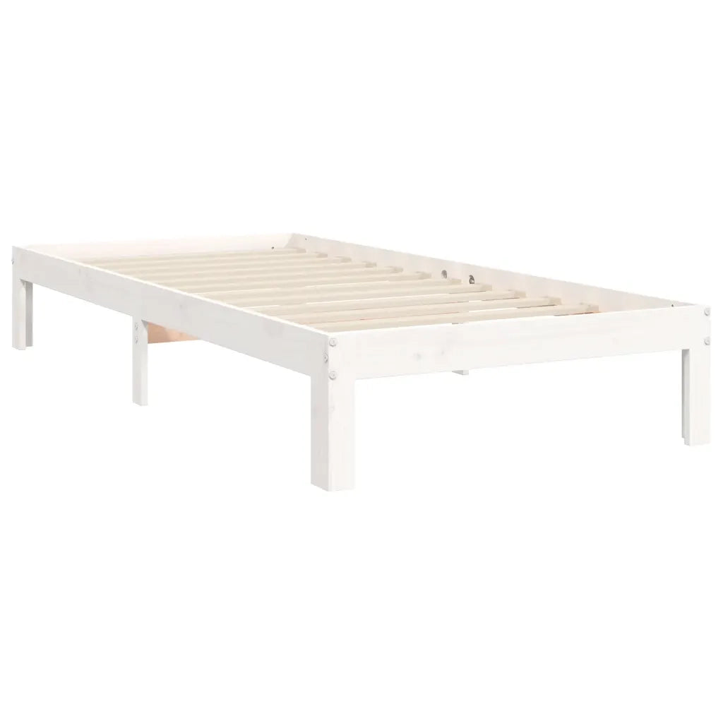 Giroletto senza Materasso Bianco 90x200 cm Legno Massello Pino 3193647