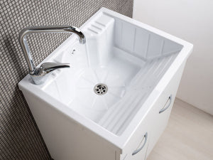 Mobile Lavatoio in ABS 60x50x88 cm 2 Ante Ambrosini Oceano Bianco Opaco