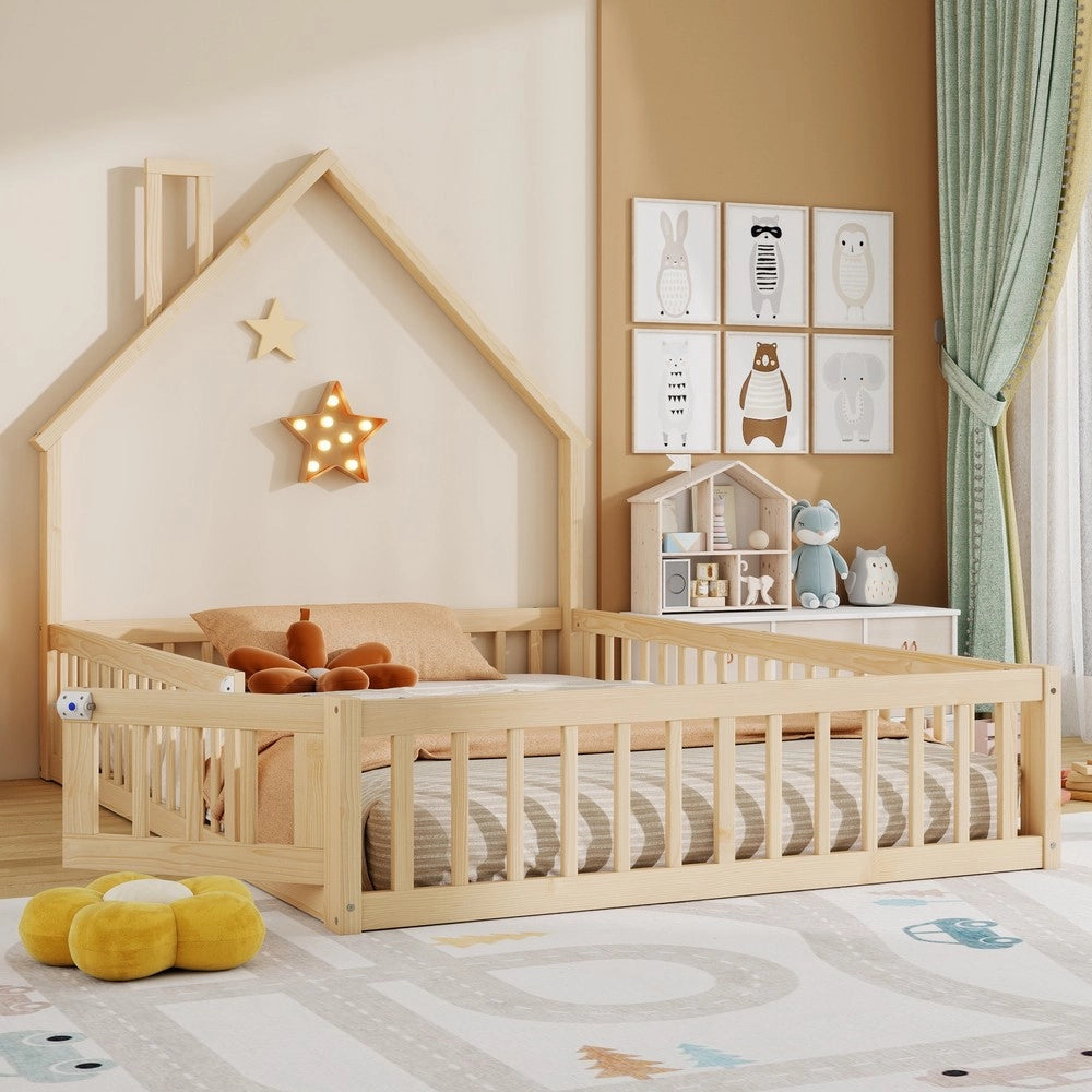 Letto Casetta Bambini 140x190 con Lattenrost ¨C Xylo ¨C Pino Naturale