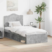 Struttura del letto Grigio Concretè 75 x 190 cm Pino massello 3413374