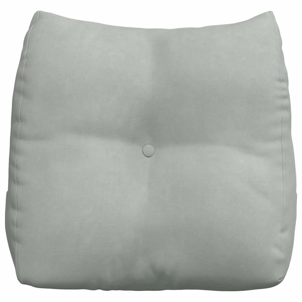 Cuscino per Schiena Grigio chiaro 45 x 24 x 50 cm Velluto