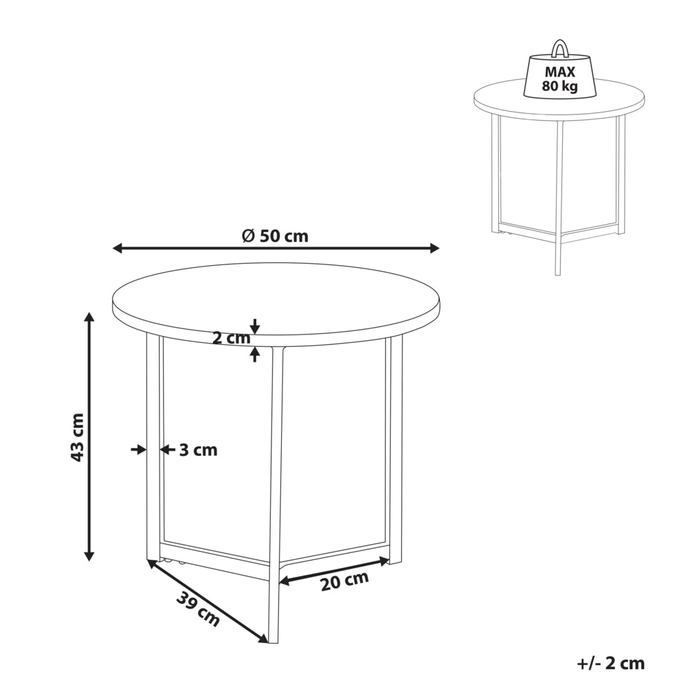 Tavolino Piano in legno scuro Gambe nere Soggiorno moderno industriale Camera da letto