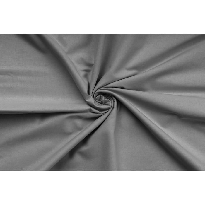 Completo letto - 1 copripiumino 220 x 240 cm + 2 federe 60 x 60 cm - 100% cotone rinforzato - Antracite