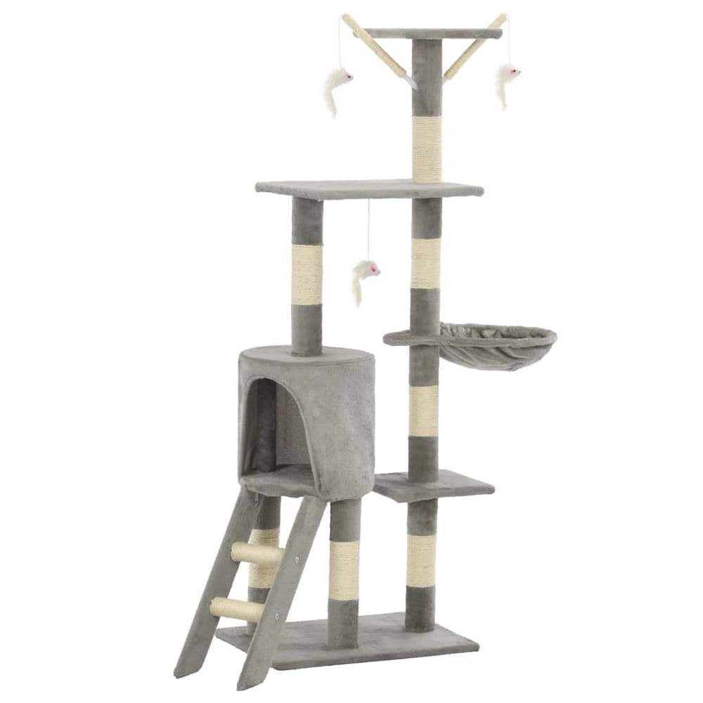 Cat Scratching Post With Sisal Posts, 138 Cm, Grey