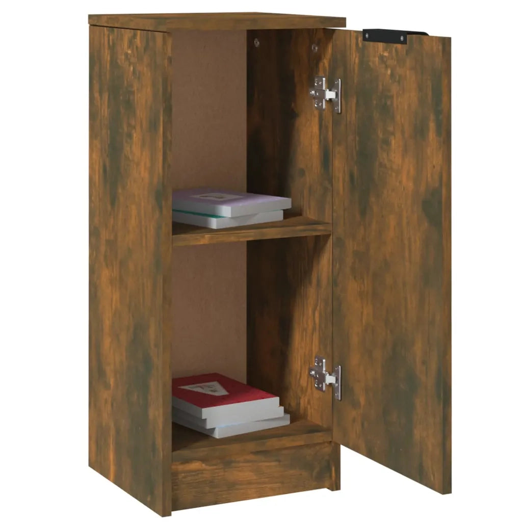 Credenze 2 pz Rovere Fumo 30x30x70 cm in Legno Multistrato 817007