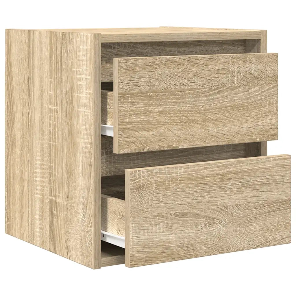 vidaXL Comodino a Muro Rovere Sonoma 38x34x40 cm