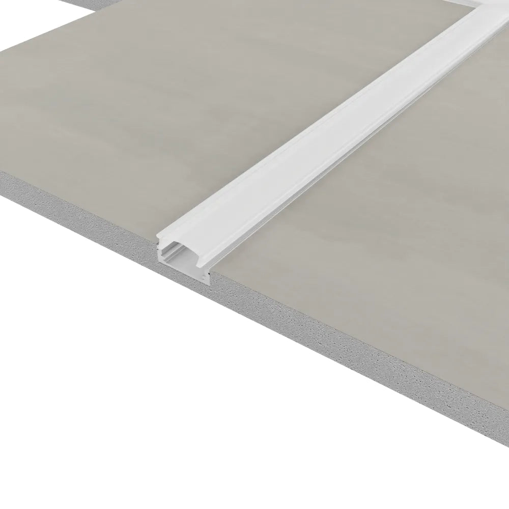 Cartongesso con profilo in alluminio integrato "X"