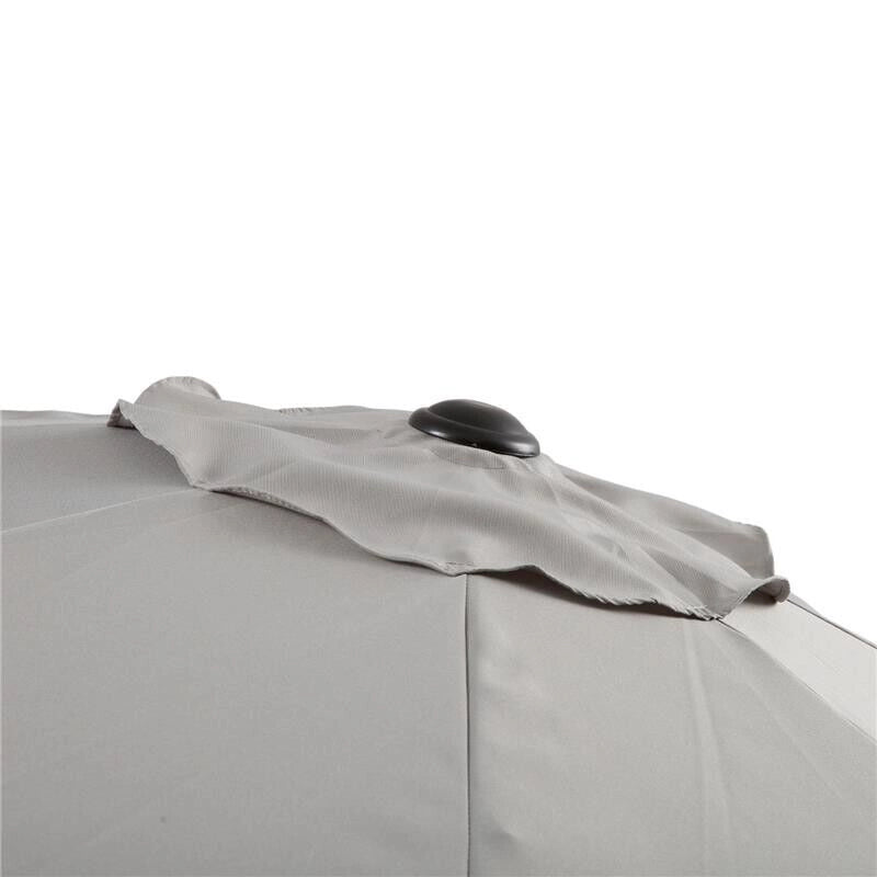 OMBRELLONE DA GIARDINO CON MANOVELLA E TESTA INCLINABILE 300 X 245 CM GRIGIO