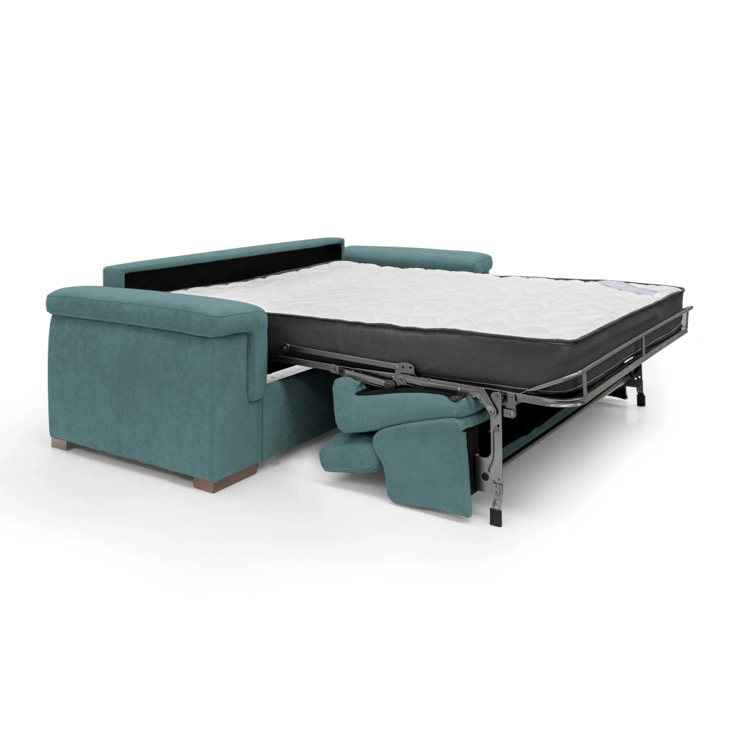 Giunone Divano letto mat. H18 220 cm (mat. 140x197 cm) petrolio