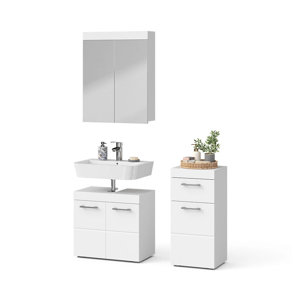 Vicco Set mobili bagno Bianco 3 parti