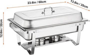 Scheda da Buffet e Scheda da Servire - Ciotola da Chafing e Ciotola da Servizio - Capacità 8L - Set a 2 pezzi
