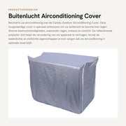 Foglie di protezione per climatizzatori impermeabili - Antidust/Antisnow - Polyester - Argento - Protezione contro la corrosione - Dimensioni 80x28x54cm - Foglie di protezione per climatizzatori