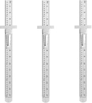 Set da disegno a 3 pezzi di liniali a 6 pollici con clip rimovibili per scuola, ufficio e architettura