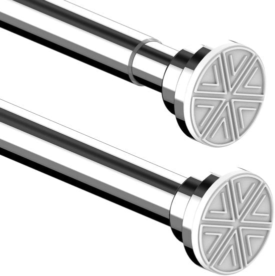 Maniglia di Doccia in Acciaio Inossidabile - Estensibile - Senza Fori - 48-70 cm - Resistente e Solida
