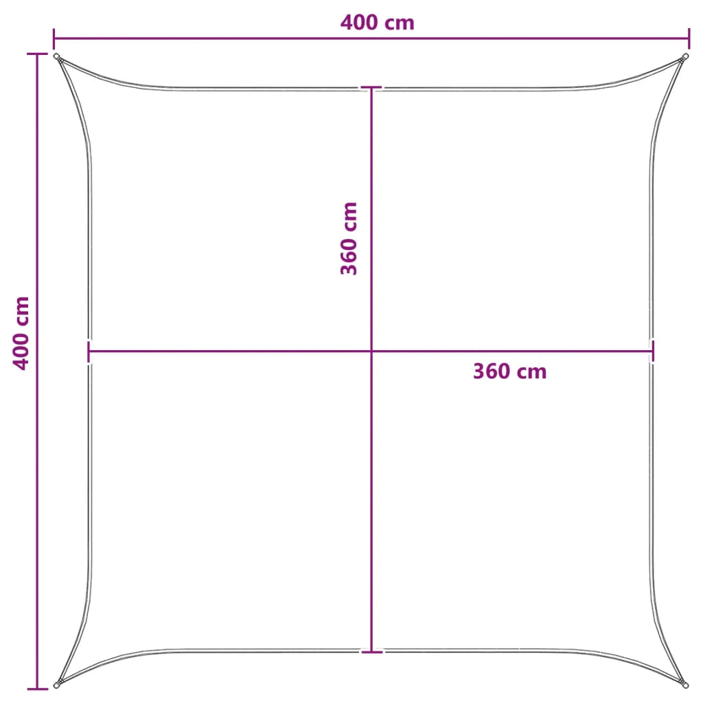 Telo Ombra Giallo e Bianco 4 x 4 m HDPE 42032811