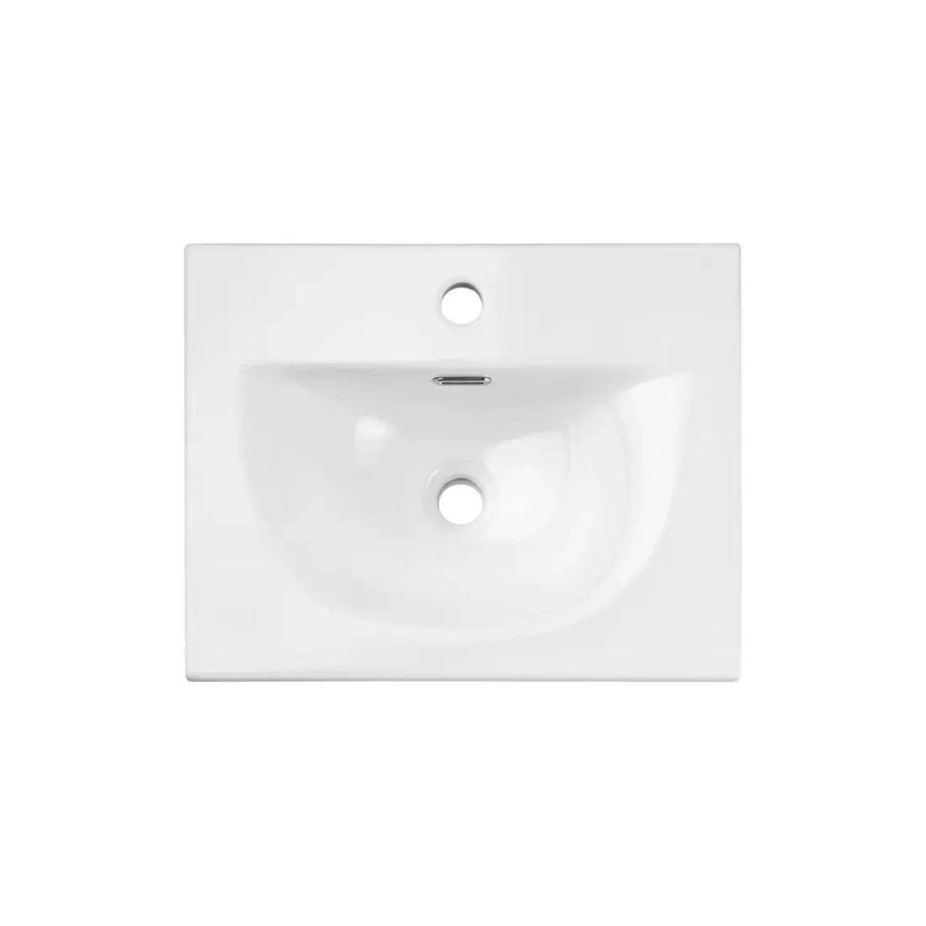 Lavabo da incasso VELOA 50 cm in ceramica bianca lucida