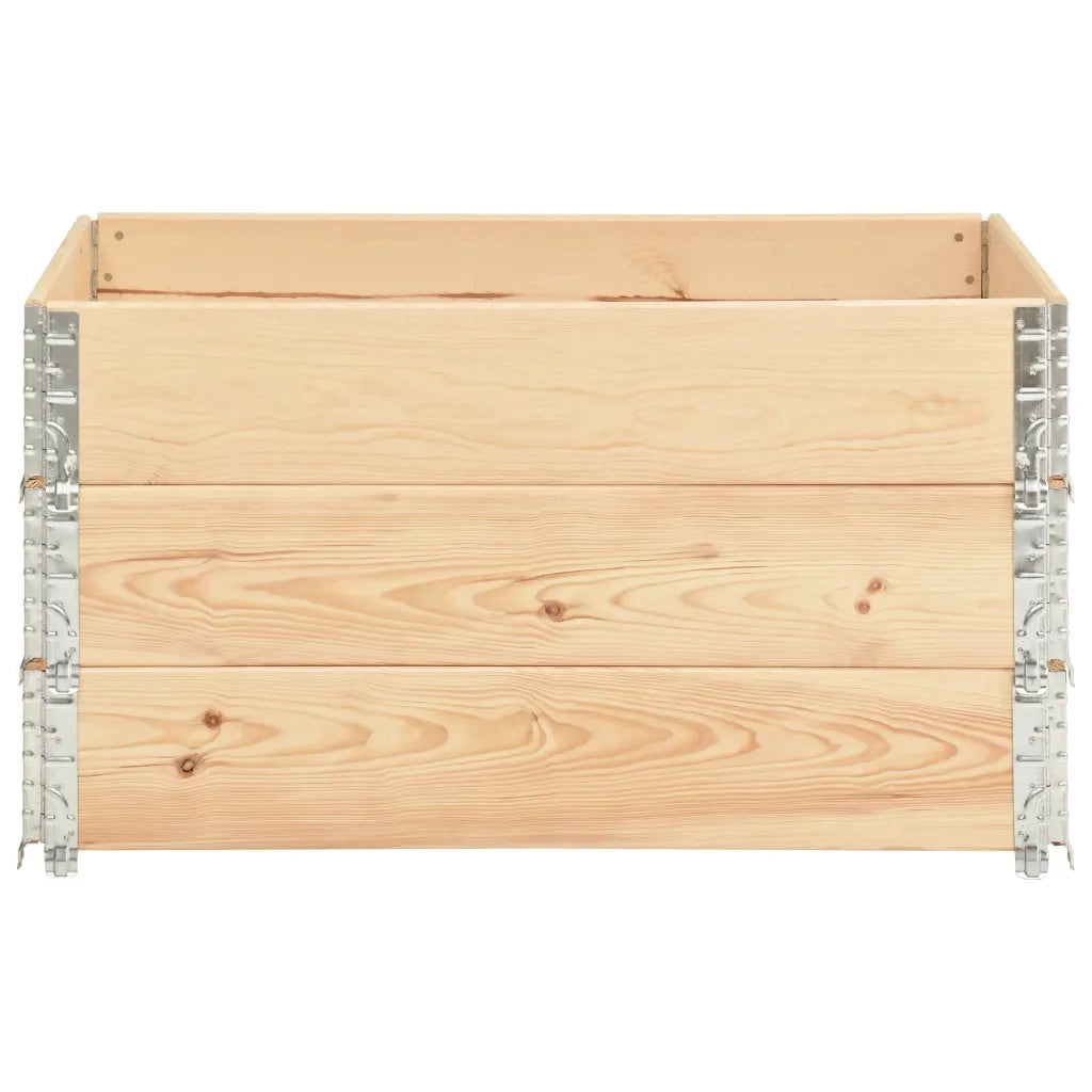 Collari per Pallet 3 pz 50x100 cm in Legno Massello di Pino