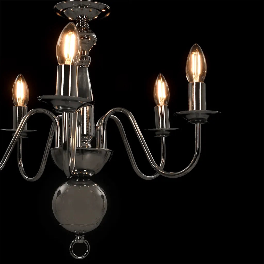 Lampadario Argento 5 Lampadine Attacco E14 CFW6744996