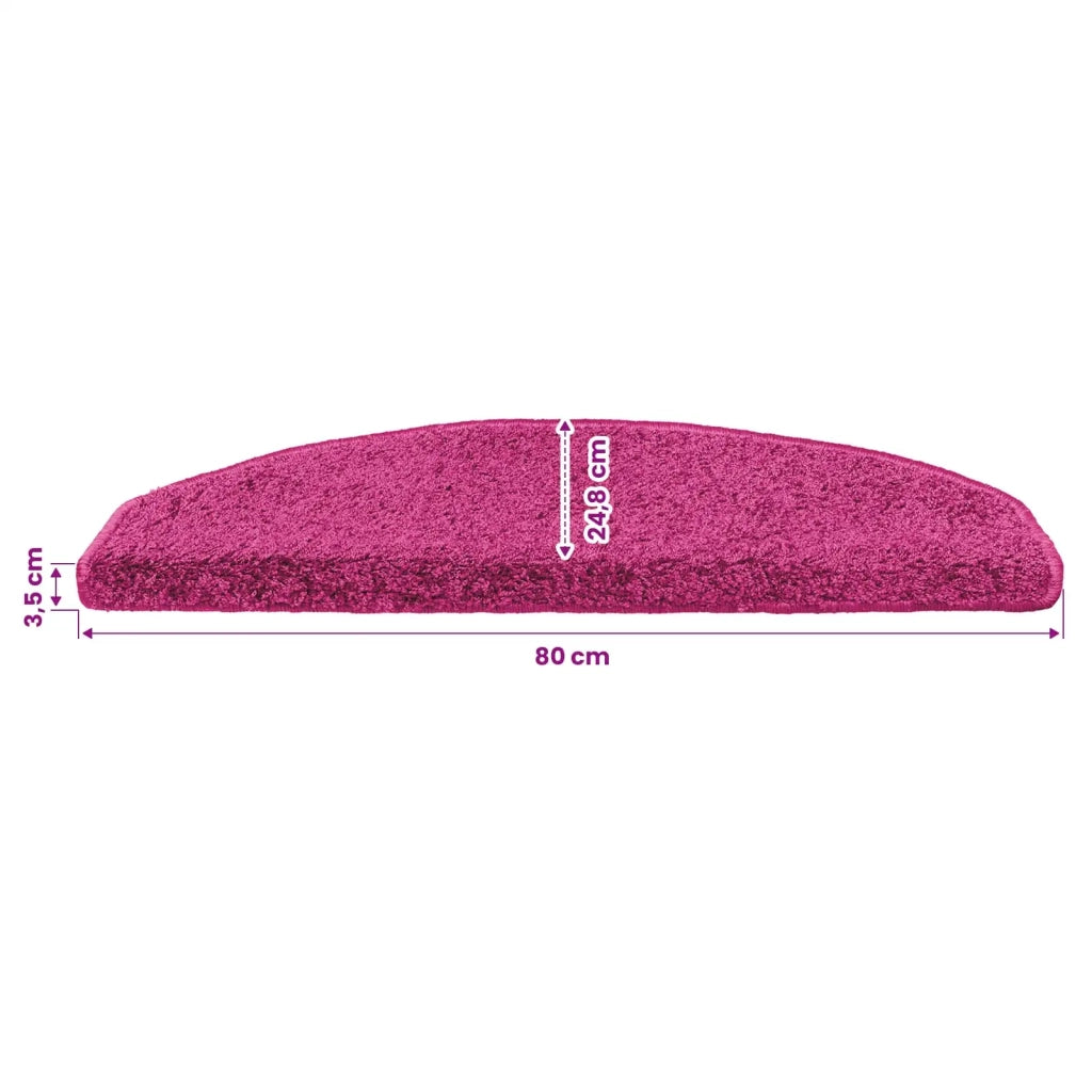 Tappetini per scale autoadesivi 15 pcs Rosa 80 x 24,5 x 3,5 cm 42038661