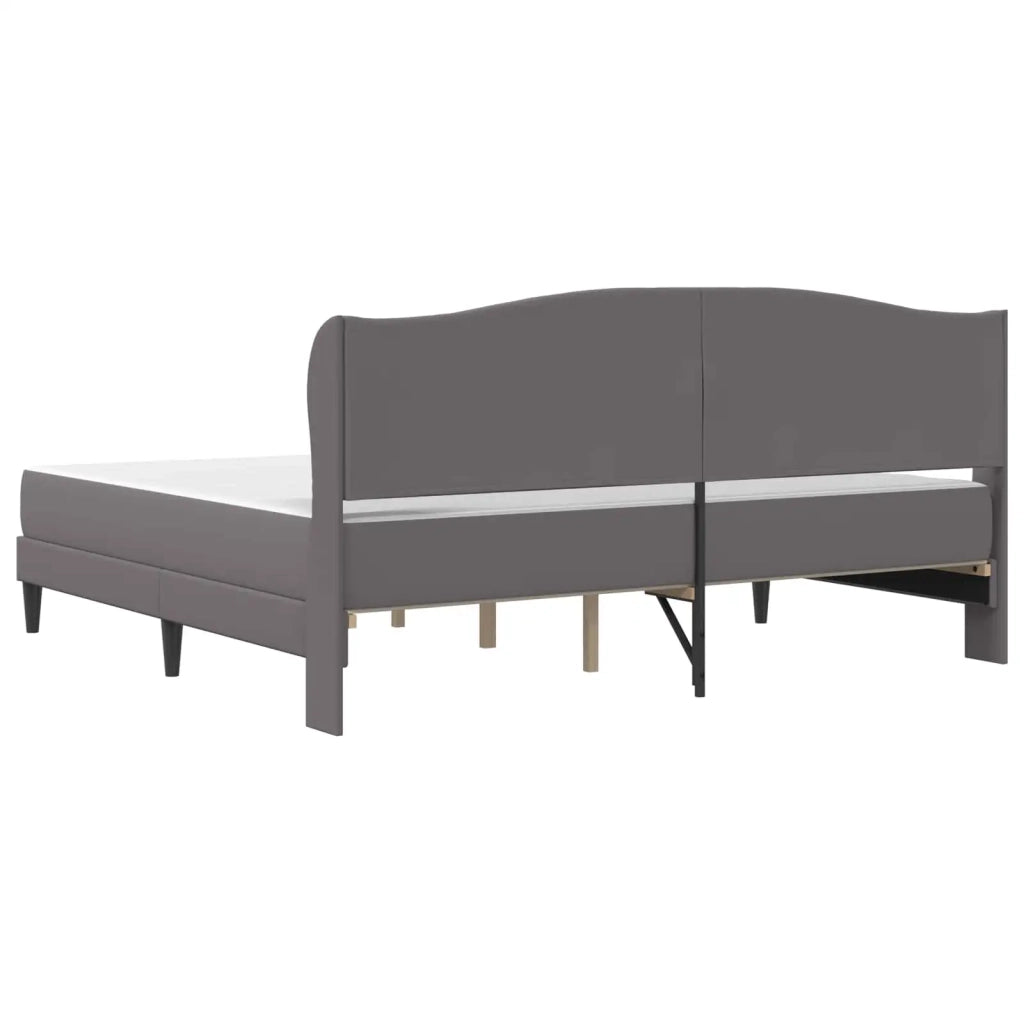 Struttura del letto con testiera Grigio 180 x 200 cm Similpelle