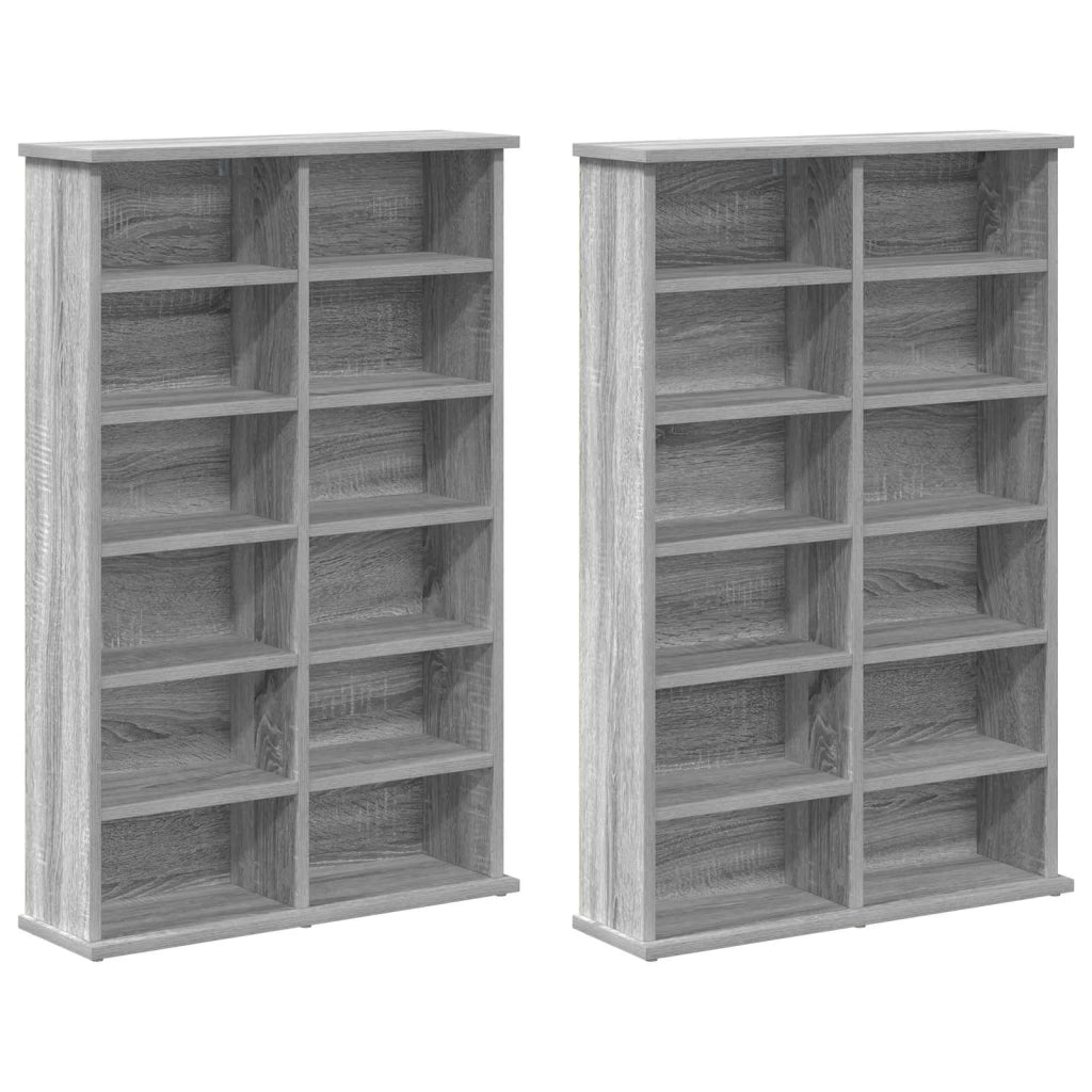 Mobile per CD 2 pz Sonoma grigio 60 x 17 x 92 cm 8012741