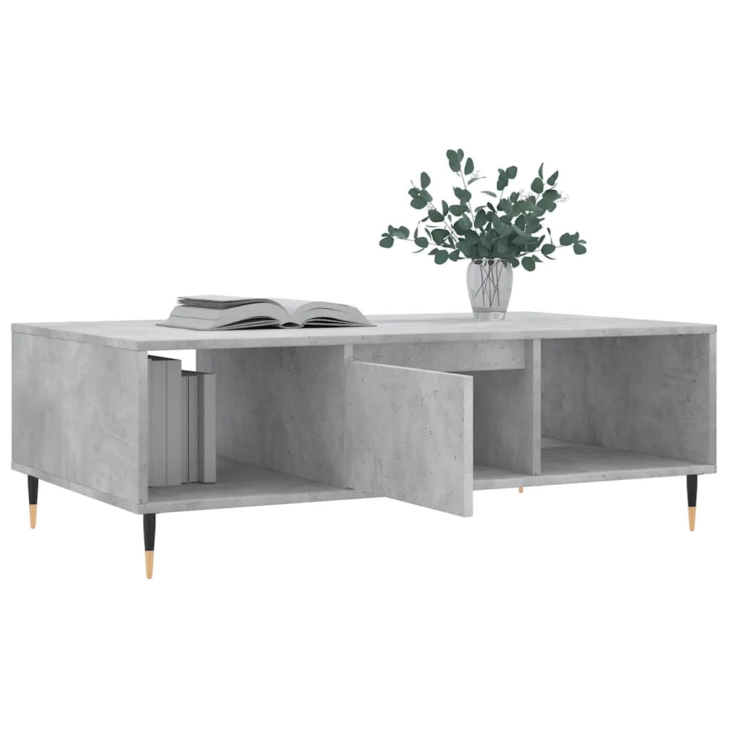 Tavolino Salotto Grigio Cemento 104x60x35 cm Legno Multistrato 827080