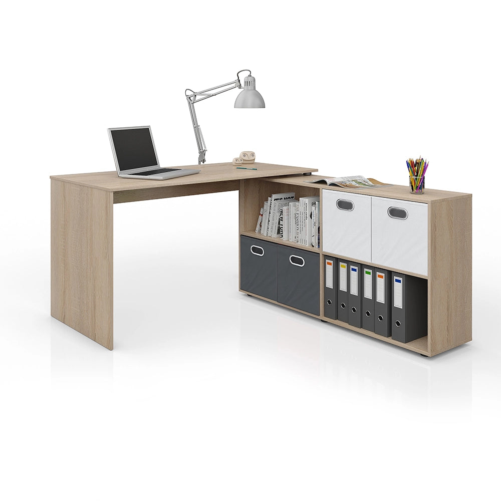Vicco Scrivania angolare Sonoma 137 x 60 cm
