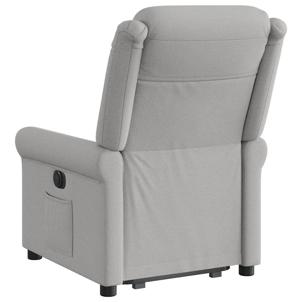 Poltrona Alzapersona Reclinabile Elettrica Grigi Nuvola Tessuto 3303343