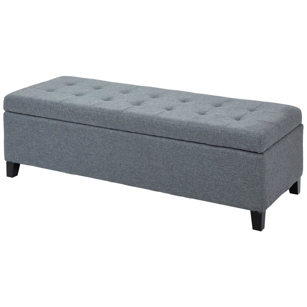 Divano con cassetti ¨C zephmum ¨C grigio 125x49x41 cm