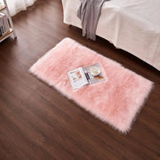 Tappeto morbido - rosa - 50 x 150 cm - pelle di pecora imitazione