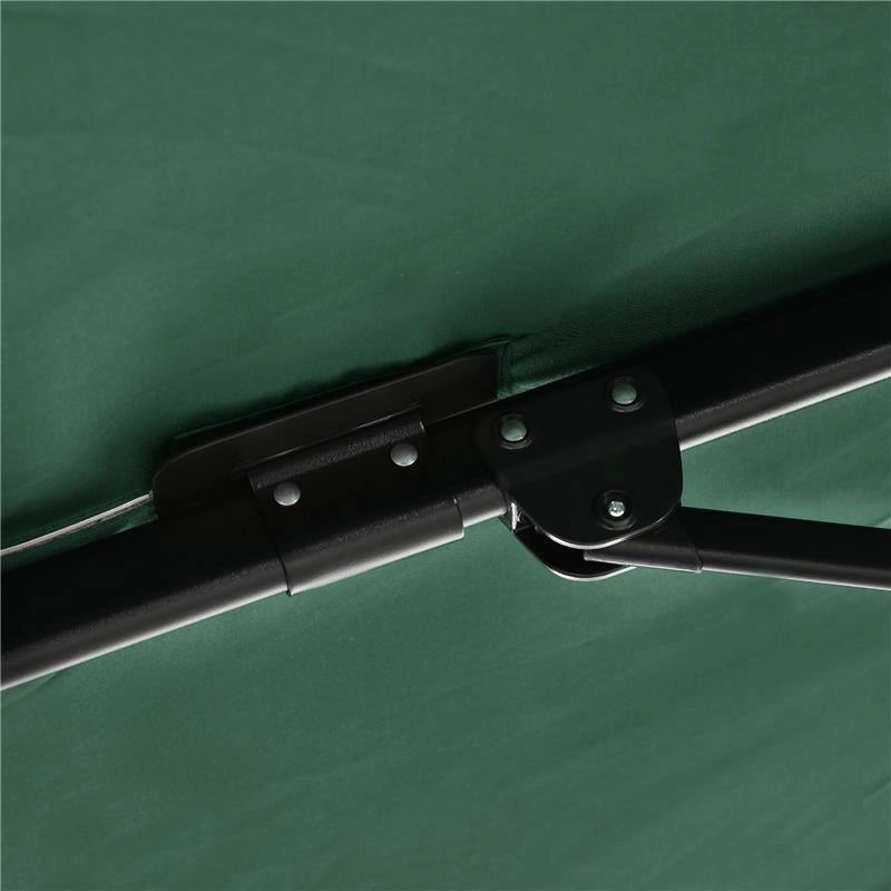 OMBRELLONE DA GIARDINO A MANOVELLA 2.5X2.5 M CON ROTAZIONE 360° E PARASOLE REGOLABILE VERDE