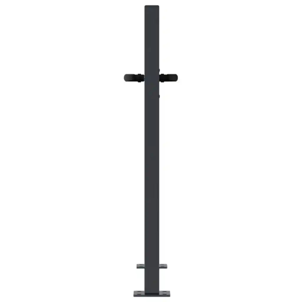 Cancello da giardino antracite 100x100 cm in acciaio con design ad albero 153155