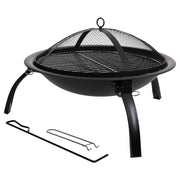 Barbecue da esterno in metallo con griglia nera D51x39h cm