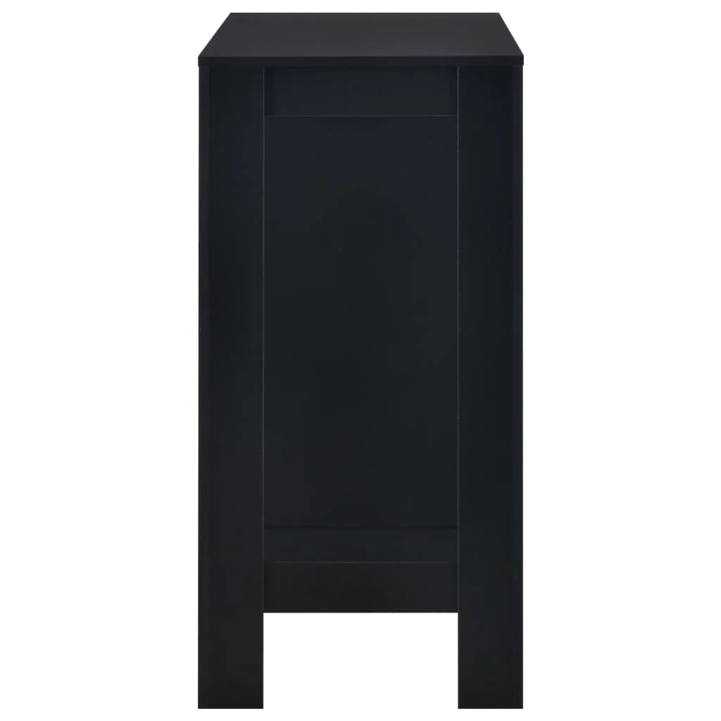 Tavolo alto da bar/bistrot con ripiano nero 110 cm 0902055